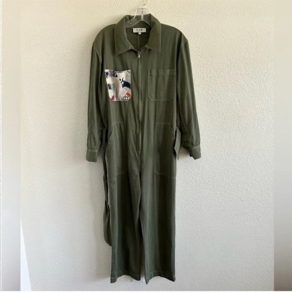 Sea New York Harlow Utility Jumpsuit Army Green - Picture 5 of 11